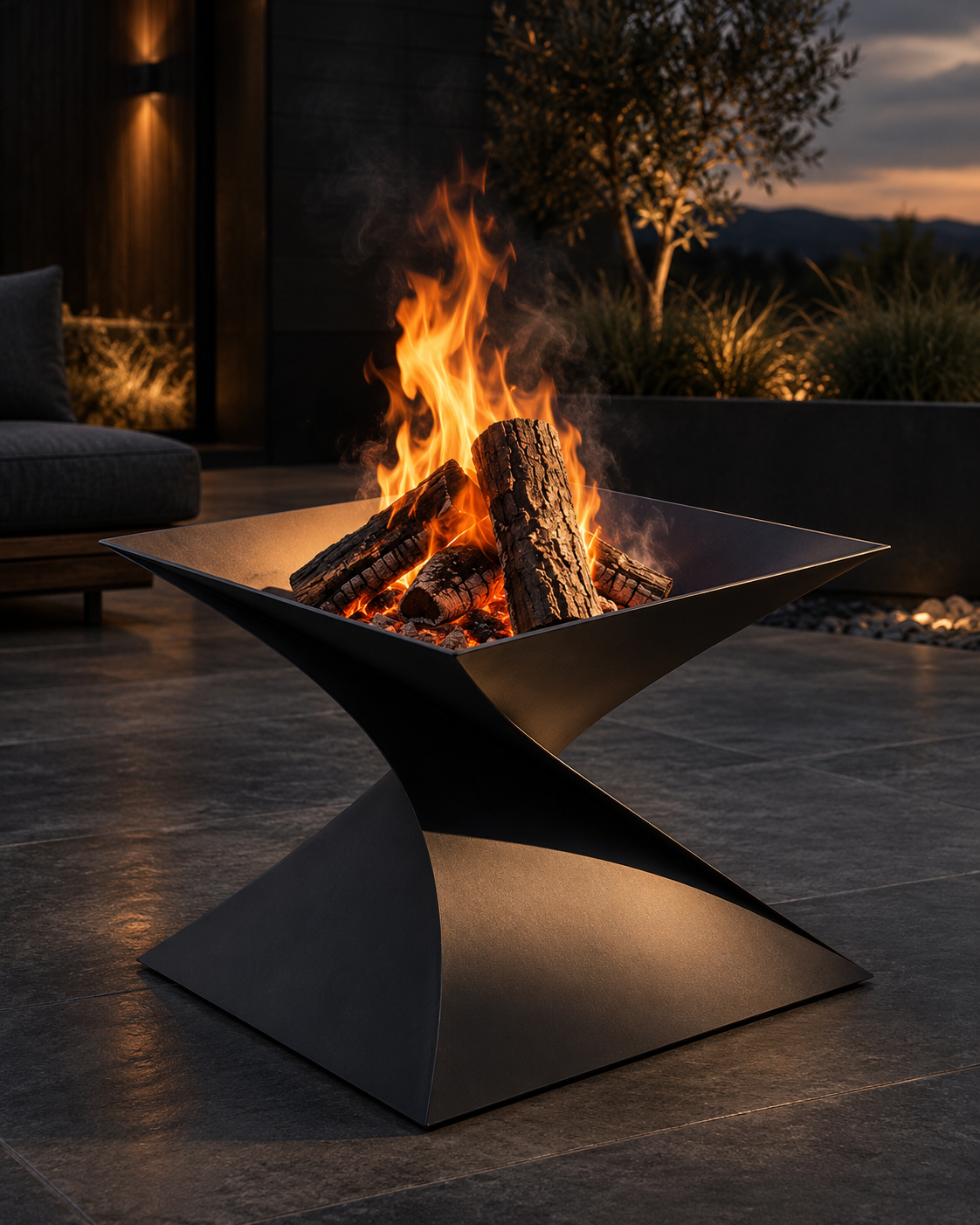 Helix Fire Set Helix - Steel Fire Pit – Afterburn Metal co.